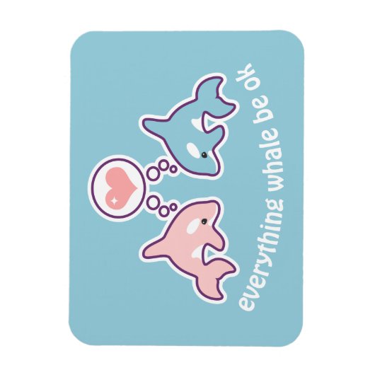 Stomme walvissen magneet (Verticaal)