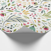 Stomme Waterverven Lente bloemen en luiken Cadeaupapier (Hoek)