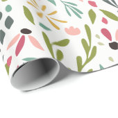 Stomme Waterverven Lente bloemen en luiken Cadeaupapier (Rol Hoek)