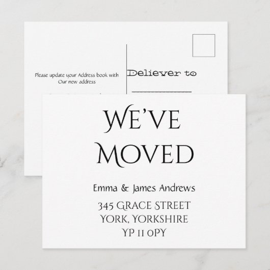 Stomme wij hebben de Nieuwe Aankondiging van het A Briefkaart (Voorkant / Achterkant)