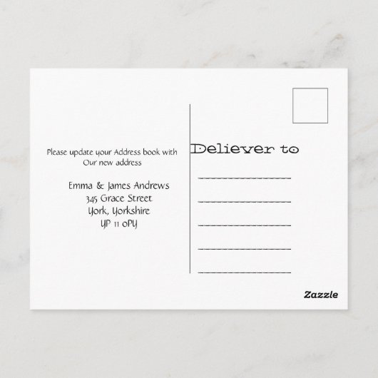 Stomme wij hebben de Nieuwe Aankondiging van het A Briefkaart (Achterkant)