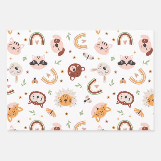 Stomme wilde dieren inpakpapier vel (Voorkant 2)