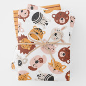 Stomme wilde dieren inpakpapier vel (In situ)