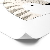 Stomme wilde dieren Tijger Baby naam Nursery Print (Hoek)