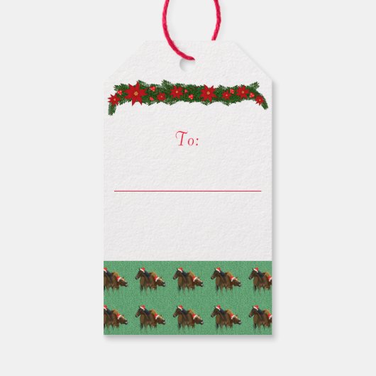 Stomme wilde paarden met kerstcadeau cadeaulabel (Achterkant)