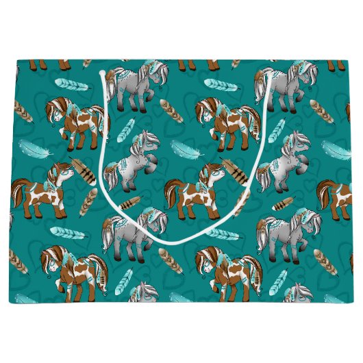 Stomme wilde paarden unisex groot cadeauzakje (Voorkant)