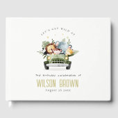 Stomme wilde tropische Oerwouden dieren in de auto Gastenboek (Voorkant)