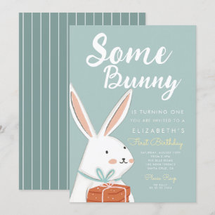 Stomme Witte Bunny die een dag ronddraait Kaart