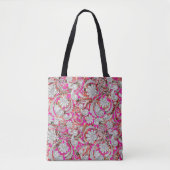 Stomme witte roze paisleypatronen tote bag (Voorkant)