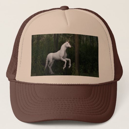 Stomme witte unicorn trucker pet (Voorkant)