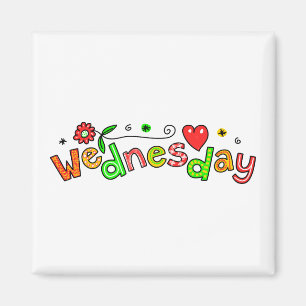 Stomme Woensdag Weekdag Groet Tekstexpressie Magneet