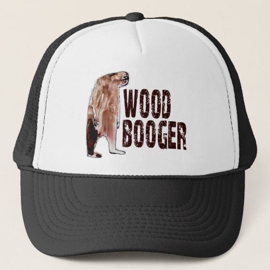 Stomme WOODBOOGER Sasquatch - Vindend Bigfoot Gear Trucker Pet (Voorkant)