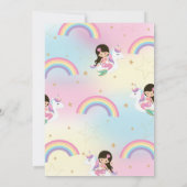 Stomme zeemeermin en Unicorn Floatie Pool Birthday Kaart (Achterkant)