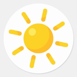 Stomme zon ronde sticker