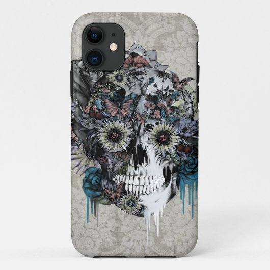 Stomme, zonnebloemoschedel Case-Mate iPhone case (Achterkant)
