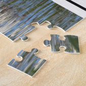 Stomme zwaan met blauwe strepen Jigzaag Puzzle Legpuzzel (Zijkant)