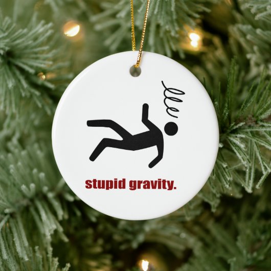 Stomme zwaartekracht - Funny Stuntman Dareduivel Keramisch Ornament (Boom)