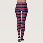 Stomme zwarte roze strepen leggings (Achterkant)