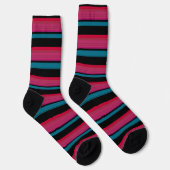Stomme zwarte roze strepen sokken (Rechts)
