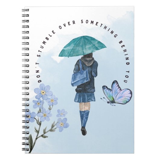 Stommel niet over iets achter je aan notitieboek (Voorkant)