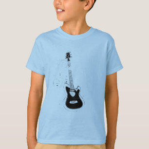 Stommelen, Witte muzieknoten en Guitar_ T-shirt