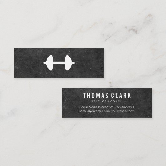 stommelinge | Personal Trainer (leisteen) Mini Visitekaartje (Voorkant / Achterkant)