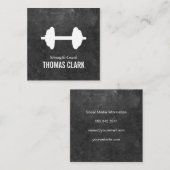 stommelinge | Personal Trainer (leisteen) Vierkante Visitekaartje (Voorkant / Achterkant)