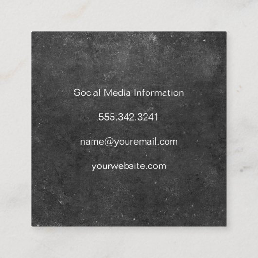 stommelinge | Personal Trainer (leisteen) Vierkante Visitekaartje (Achterkant)