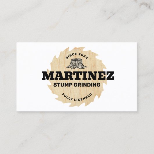 Stommelvormig | Boomservice en -verwijdering Visitekaartje (Voorkant)