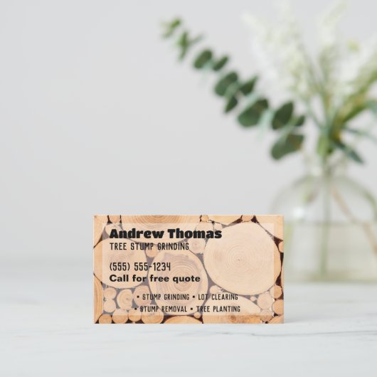 Stommelvormig Visitekaartje (Staand voorkant)