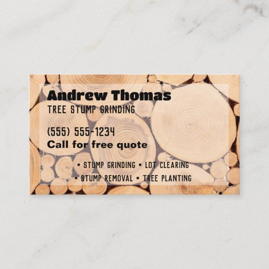 Stommelvormig Visitekaartje (Voorkant)