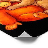 Stomp aap cute baby grappig dier poster (Hoek)