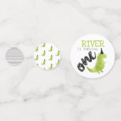 Stomp and Chomp Dinosaur First Birthday Green Dino Confetti (Voorkanten)