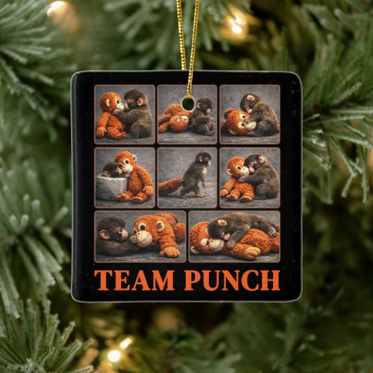 Stomp Baby Aapje Keramisch Ornament (Boom)