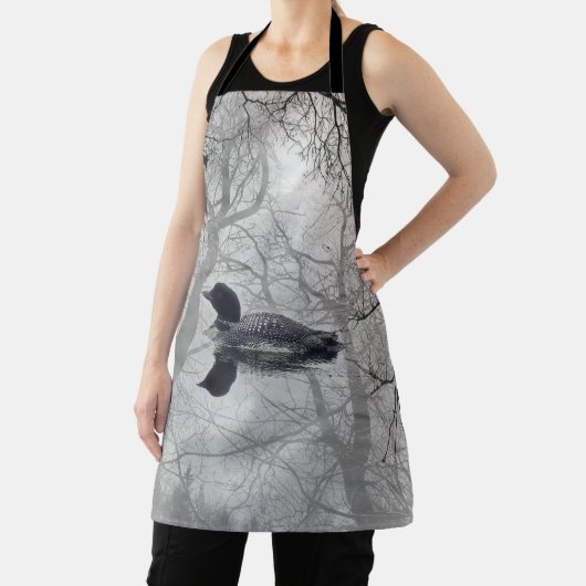 Stomp bomen zwart en wit op een Schort van een mee (Insitu)