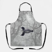 Stomp bomen zwart en wit op een Schort van een mee (Voorkant)