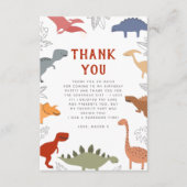 Stomp, Chomp, brullen! Dinosaurussen Foto Verjaard Bedankkaart (Voorkant)