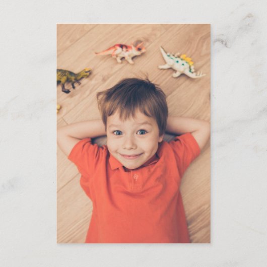 Stomp, Chomp, brullen! Dinosaurussen Foto Verjaard Bedankkaart (Achterkant)