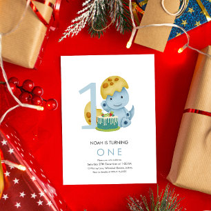 Stomp chomp Dinosaur OLIVER 1e verjaardag Kaart