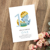 Stomp chomp Dinosaur OLIVER 1e verjaardag Kaart