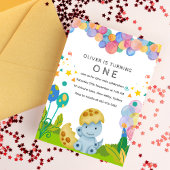 Stomp chomp Dinosaurus 1e verjaardag Kaart