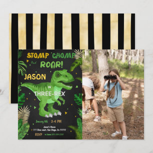 STOMP CHOMP EN BRULLEN! De Dinosaurus Verjaardag F Kaart