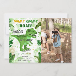 STOMP CHOMP EN BRULLEN! Zijn Dinosaurus Verjaardag Kaart