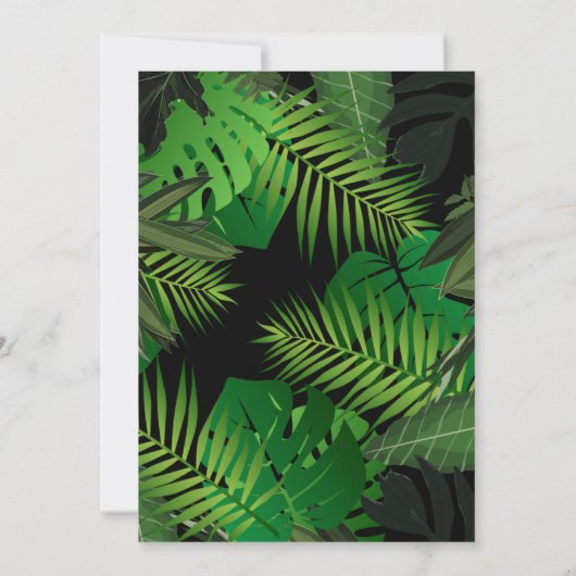 Stomp, chomp en Roar Dinosaur Birthday Kaart (Achterkant)