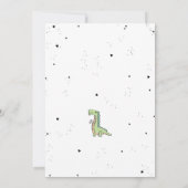 Stomp, Chomp en Roar. Dinosaurs Birthday Party Kaart (Achterkant)