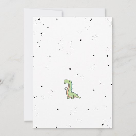 Stomp, Chomp en Roar. Dinosaurs Birthday Party Kaart (Achterkant)