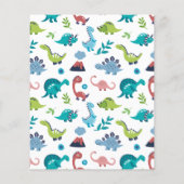 Stomp Chomp Rawr Dinosaur Birthday Party Invite Flyer (Achterkant)