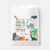 Stomp Chomp Rawr Dinosaurus Verjaardag Dank u Bedankzakje (Voorkant)