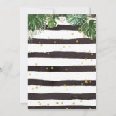 Stomp, Chomp, Road Dinosaur Gold Pink Birthday Kaart (Achterkant)