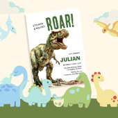 Stomp Chomp Roam Tyrex Verjaardag Kaart